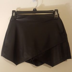 Leatherette Origami Skort